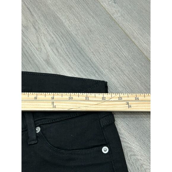 Hudson Women's Black Stretch Harkin Super Skinny Cuffed Jeans Size 25 - Picture 5 of 9